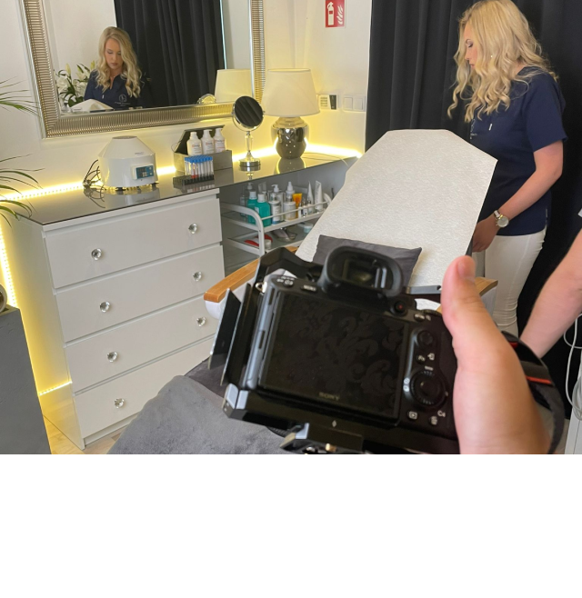 sesja zdjęciowa w gabinecie kosmetycznym